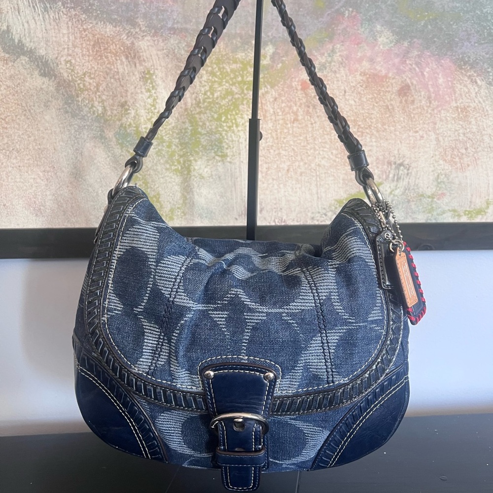 Coach Signature Poppy Hobo Denim Bag 2011